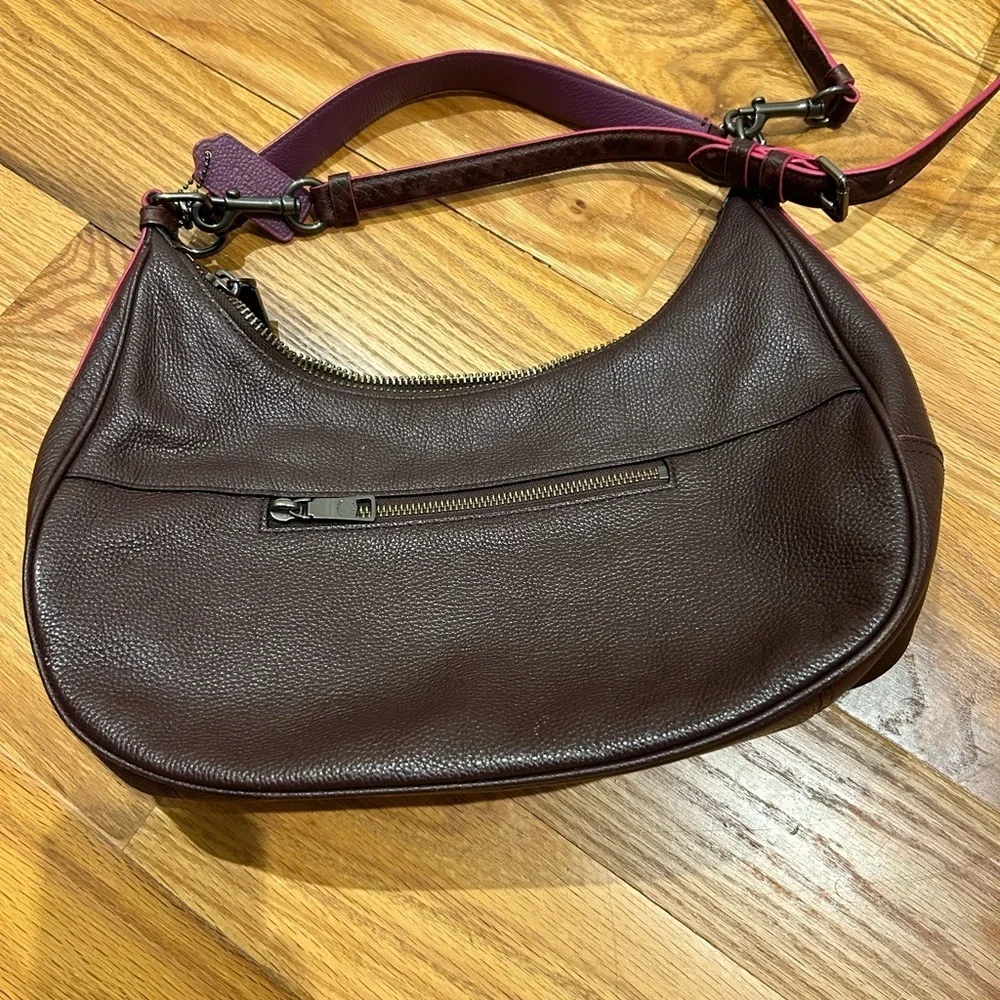 Coach Harley East Purple Snake Hobo Bag